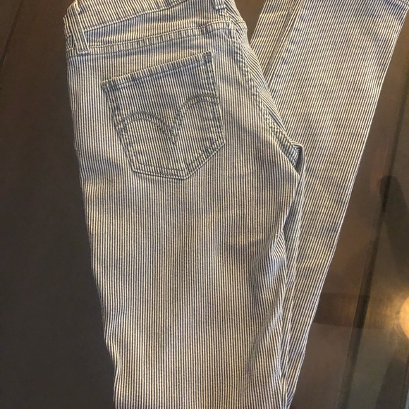 🍃Pinstriped railroad Levi’s Jeans🍃Waist 25 “🍃 - Picture 4 of 11